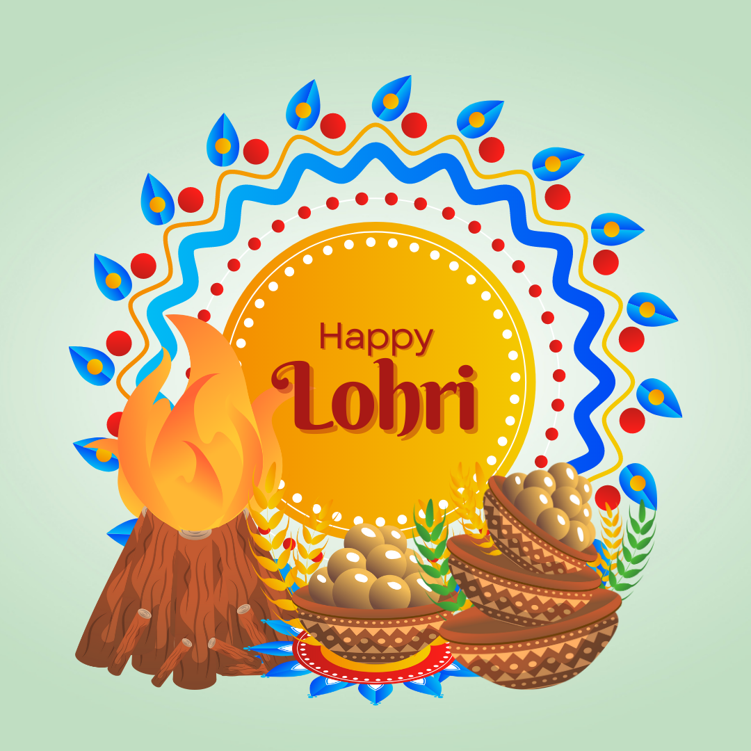 19 Lohri Wishes Captions in English & Punjabi with Hashtags!